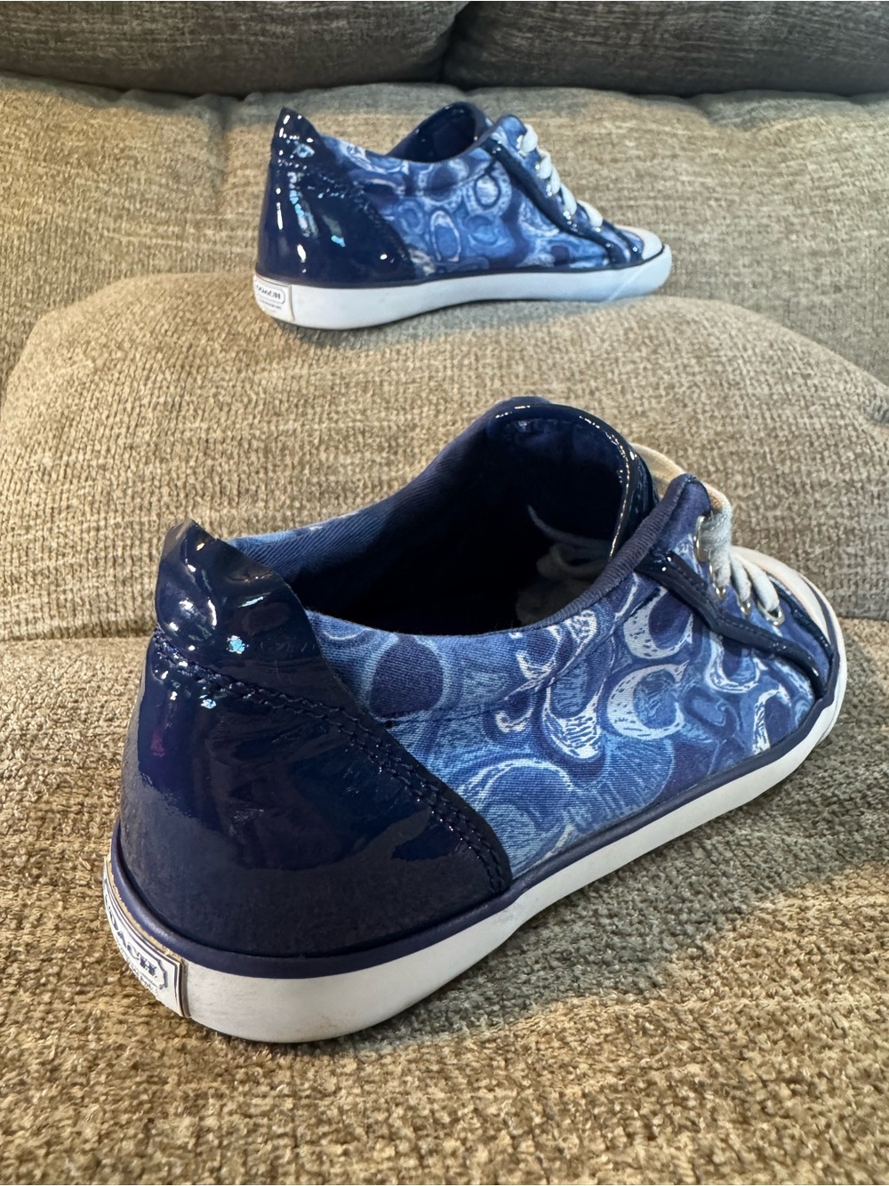 Coach Barrett Poppy Women’s Sneakers Blue/White Size 7.5B - Picture 10 of 12